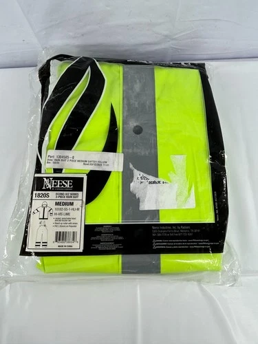 Neese 1820S Econo-Viz Series 3 Piece Rain Suit Men's Size Medium Hi Vis Lime - product listing photo