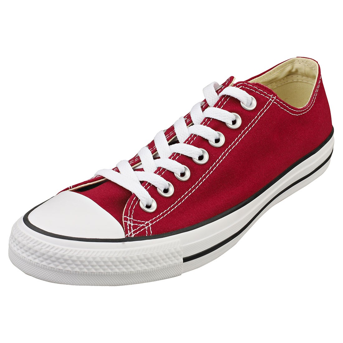 Converse All Star Ox Unisex - Scarpe Sportive Casuali in Tessuto Rosso - 46 EU