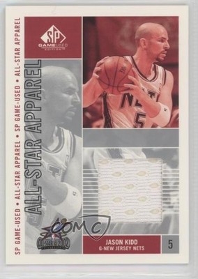 2002-03 SP Game Used Edition All-Star Apparel Jason Kidd #KD-AS HOF g6w