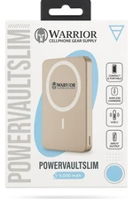 Warrior Power Vault Slim 5000mah Magnetic Wireless Portable Power Bank - Gold