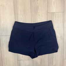 Lands End Womens Navy Blue Swim Shorts Board Shorts with Liner Size 14 516337