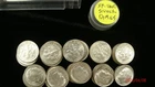 XF-UNC. Roosevelt Silver Dime Roll [50 Silver Dimes]