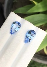 2.75 Carat Natural Blue Color Aquamarine Pair Loose Gemstone from Africa