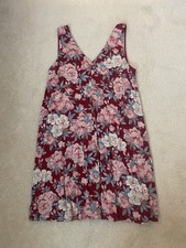 Loft Floral V Neck Knit Tank Dress Size Medium 
