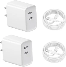 iPhone 17 16 15 Fast Charger USB C Adapter with 2 Pack Cables Quick Charging