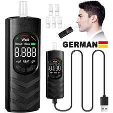 Testsieger Alkoholtester Polizeigenau Promille-Test Atem-Messgerät 5 Mundstücke