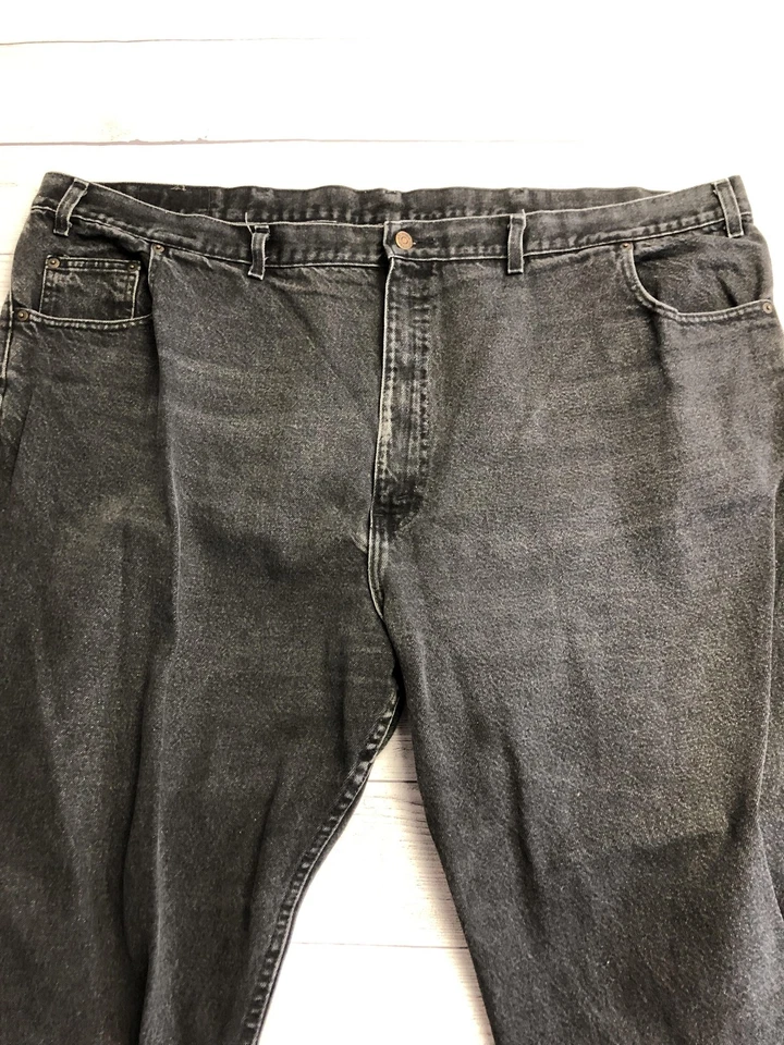 Мужские джинсы Arizona 52x30 черная джинсовая ткань прямые штанины расслабленный крой 5 карманов большие и высокие - Изображение 2 из 4