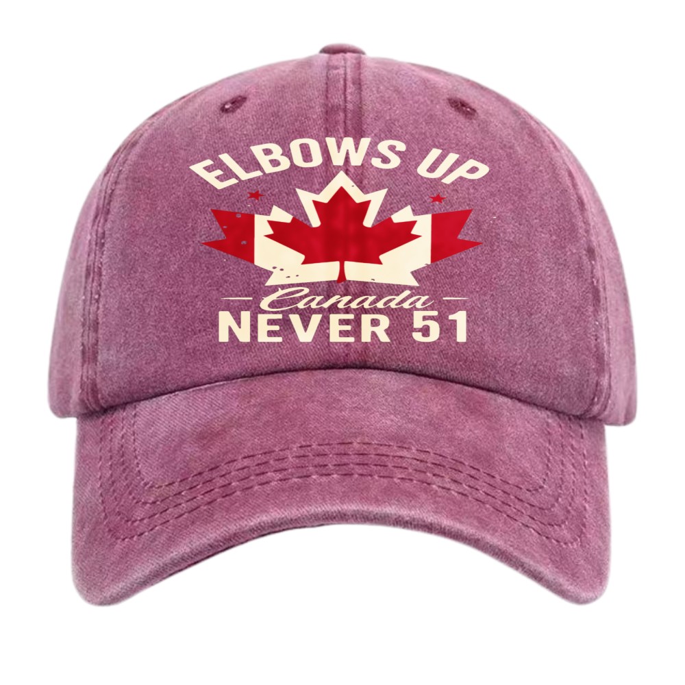 Canadian Patriotic Maple Leaf Print Baseball Cap, Vintage American Style