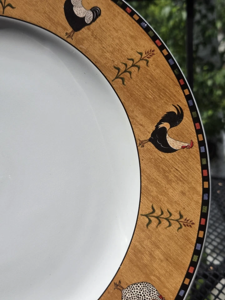 Sakura COUNTRY QUARTET Chop Plate Round Platter 12 3/8" Warren Kimble Dinnerware - Image 3 of 4