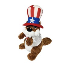 Buc-ee's Beaver Plush Patriotic Uncle Sam Hat Stuffed Animal Toy