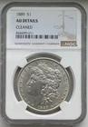 1889 Morgan Silver Dollar - NGC AU Details, Cleaned
