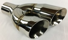 Exhaust Tip 2.25 Inlet 3.00 Outlet 9.50 Wdwds30095-225-ss Double Wall Slant
