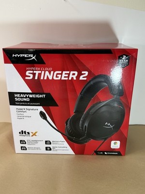 HyperX Cloud Stinger 2 Gaming Headset Mic DTS Black PC Headphone X Spatial Audio