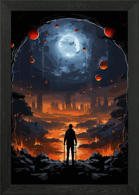 Post-Apocalyptic Landscape Framed Wall Art Poster Canvas Print Picture