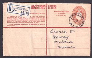 Australia good used 1946 registered 5d cover