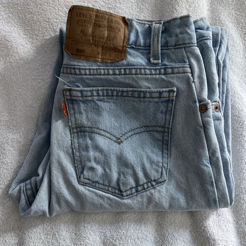 Vintage Levis 550 Orange Tab Jeans Men 30/32 Light Wash Made In USA 90s