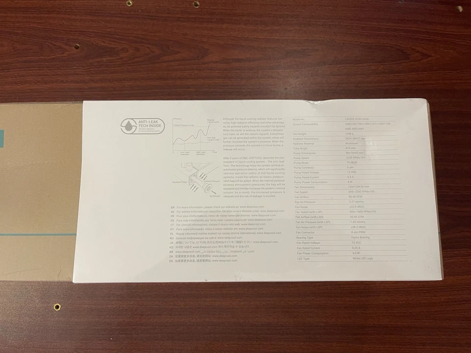 Deepcool LS520S ZERO DARK Liquid CPU Cooler 240mm Pure Performance SEALED - Image 3 of 3