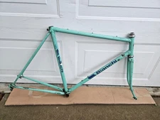 Vintage 80s Bianchi Nuovo Racing Road Bike Frame 56cm Columbus Tretubi Italy