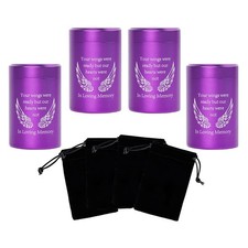 2.7 inch Small Urns for Ashes - Set of 4, Aluminium Mini Urns, Cremation Urns...