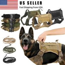 Tactical Dog Vest US Working Dog Military Harness with Handle No-pull Large