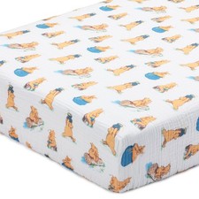 Crib Sheets 1 Pack, 100 Cotton Soft and Breathable Muslin Sheets for Baby Bo...