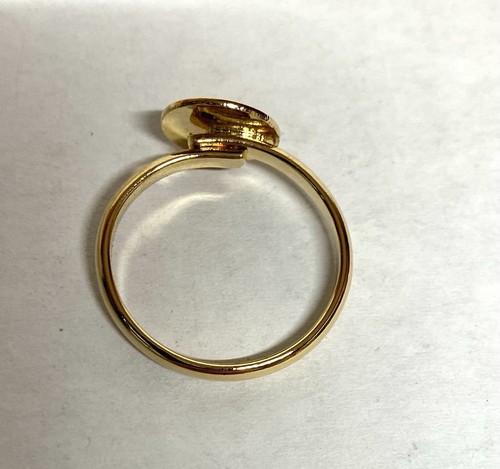 36 pcs. Gold Plate Brass adjustable ring with 10mm flat round pad - Picture 2 of 5
