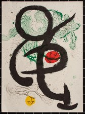 Joan Miró Dans Barbare Kubismus Fauvismus unsigniert Original Lithografie 1944