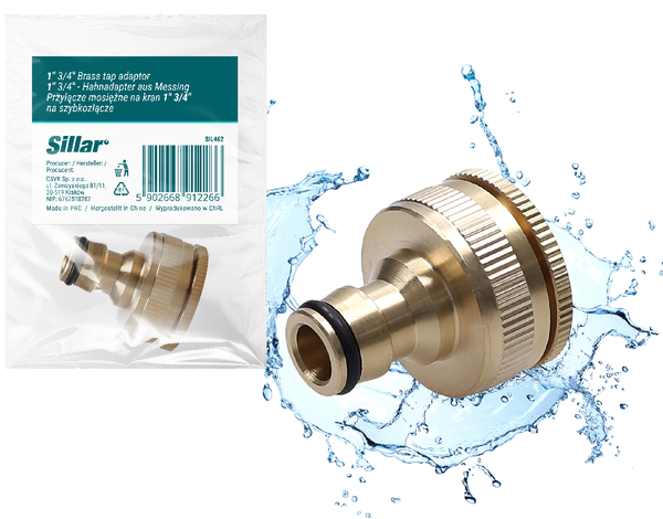 Wasserhahnanschluss Messing Sillar - Schnellkupplung 1 3/4 Zoll Adapter Robust-image