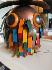 Spikey Owl Watering Can-Hand Crafted in Bali-Powder Coated Metal-Multiple Colors