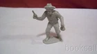 ORIGINAL 1960 MARX GUNSMOKE 54MM GRAY SP FRONTIER MINER WITH PISTOL & GOLD SACK