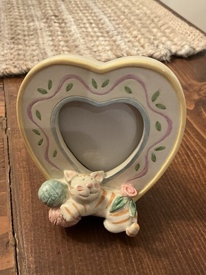 Midwest of Cannon Falls Ceramic Cat Photo Frame 3 Inch Picture Holder