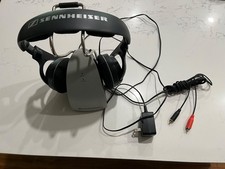 Sennheiser HDR120 Wireless Headphones  TR120 Charger Transmitter Dock -TESTED