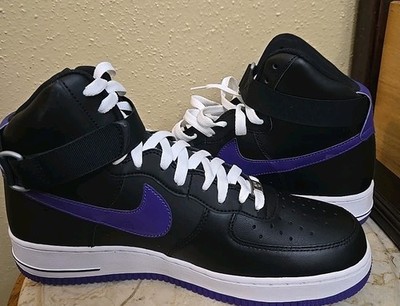 Nike Air Force 1 Men s Size 11 Sneakers High Court Black Purple 2013 Y2K Retro
