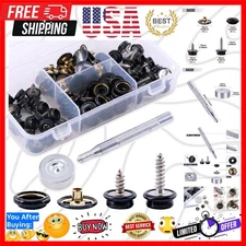 120-Pieces Stainless Steel Marine Grade Canvas and Upholstery Boat Cover Snap...