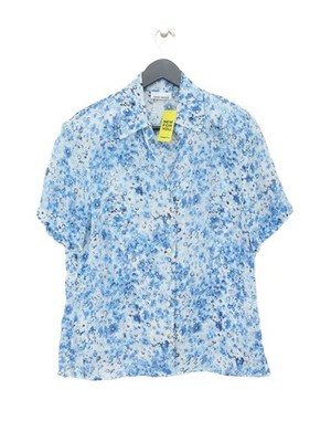 Gerry Weber Women's Shirt UK 14 Blue 100% Viscose Basic