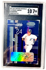 2005 Leaf Certified Mat. #110 Miguel Cabrera Auto Blue Mirror 5/5
