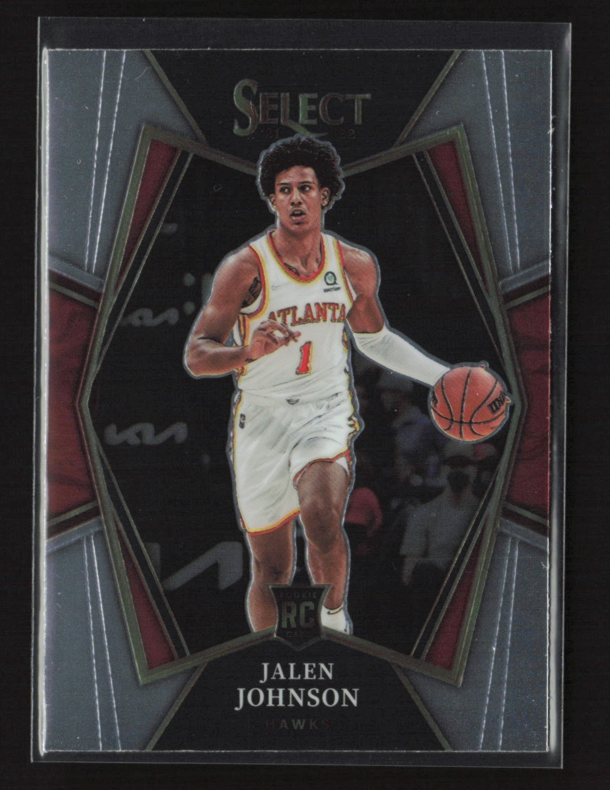 2021-22 Panini Select Premier Level Jalen Johnson RC #200 Atlanta Hawks