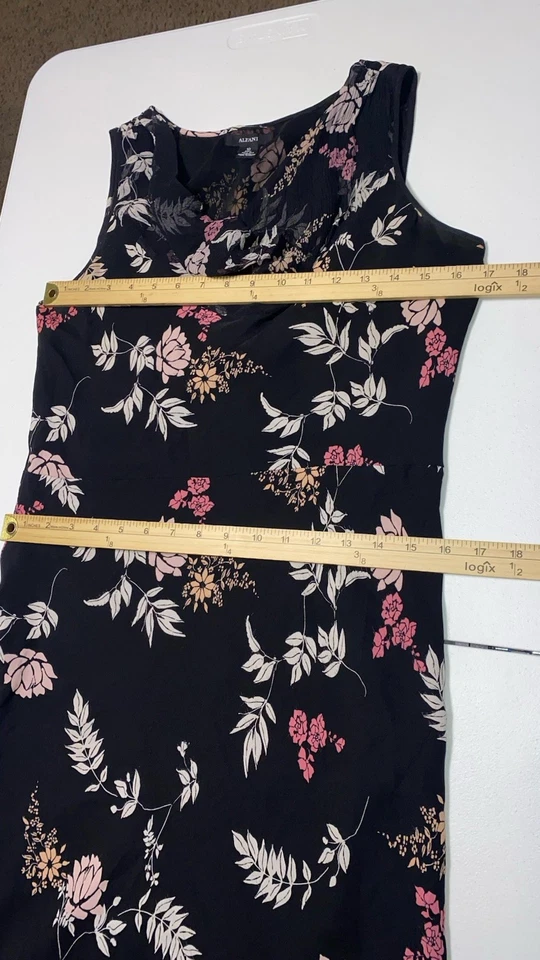 Vestido De Colección Años 90 Para Mujer Negro Seda Floral Capucha Cuello Talla 10 Bruja Grunge Hada Gótico Foto 4 de 4