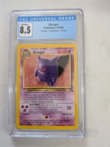 CGC 8.5 Gengar 20/62 Fossil-Unlimited Regular