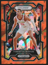 2024-25 Panini Prizm Draft Picks Prizms Orange Ice #65 Tyrese Haliburton R1H:64