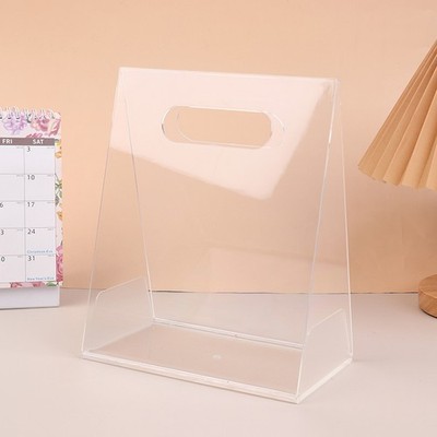 1Pc Acrylic Flower Bag Acrylic Transparent Flower Box Reusable Shopping Bags