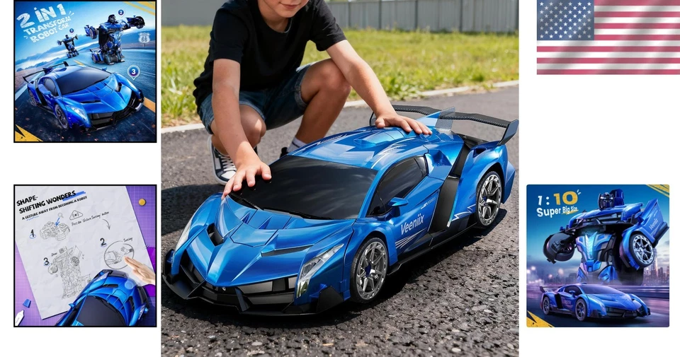 Deformable Robot Car Toy, 70Min Playtime, Gesture Control - Image 2 of 4