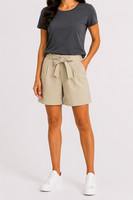 Shorts Peserico Beige 34 De Xs Damen Bermuda Kurze Hose GüRtel Taschen Skort Neu