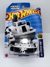 2025 Hot Wheels NEW Black/White Disney Steamboat HW Screen Time Mickey Mouse