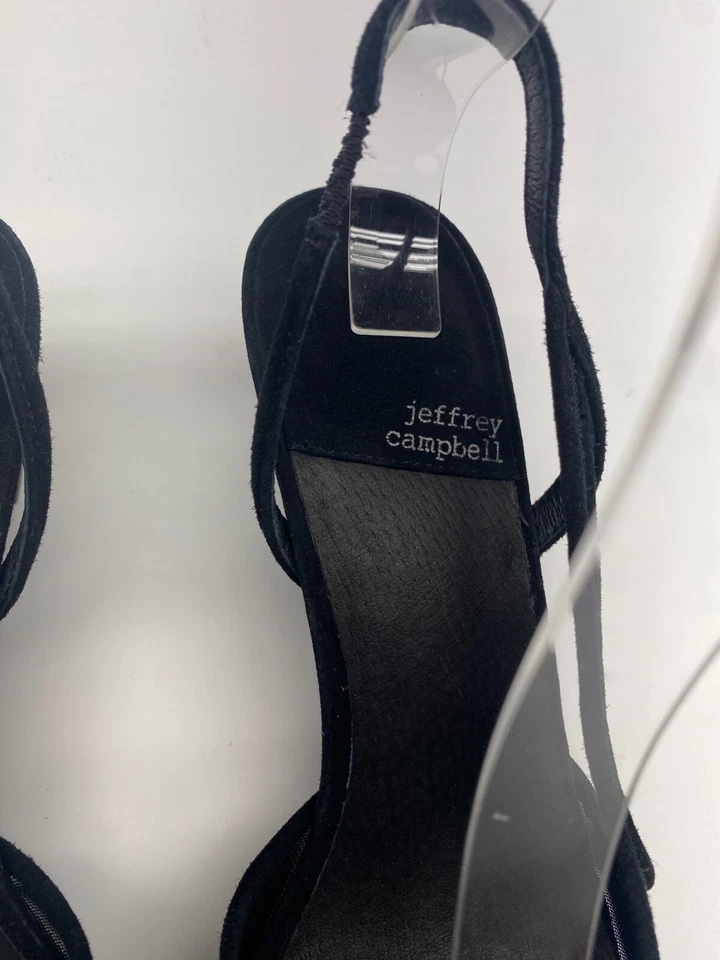 Jeffrey Campbell Mujer Thomnas Negro Tacón Cordones Talla 9.5 Foto 3 de 4