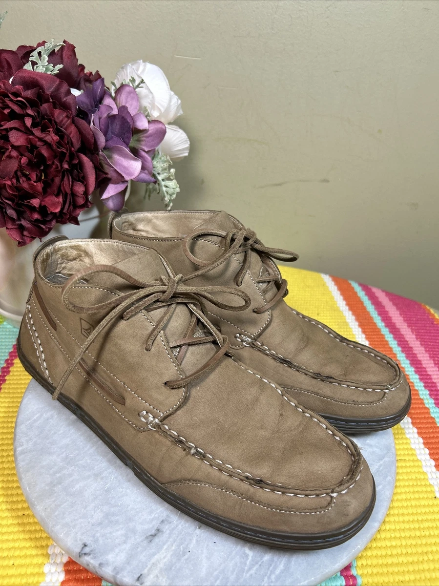 Sperry Top Sider Windward Men s Chukka Boots Tan Soft Leather Casual Size 10.5 M