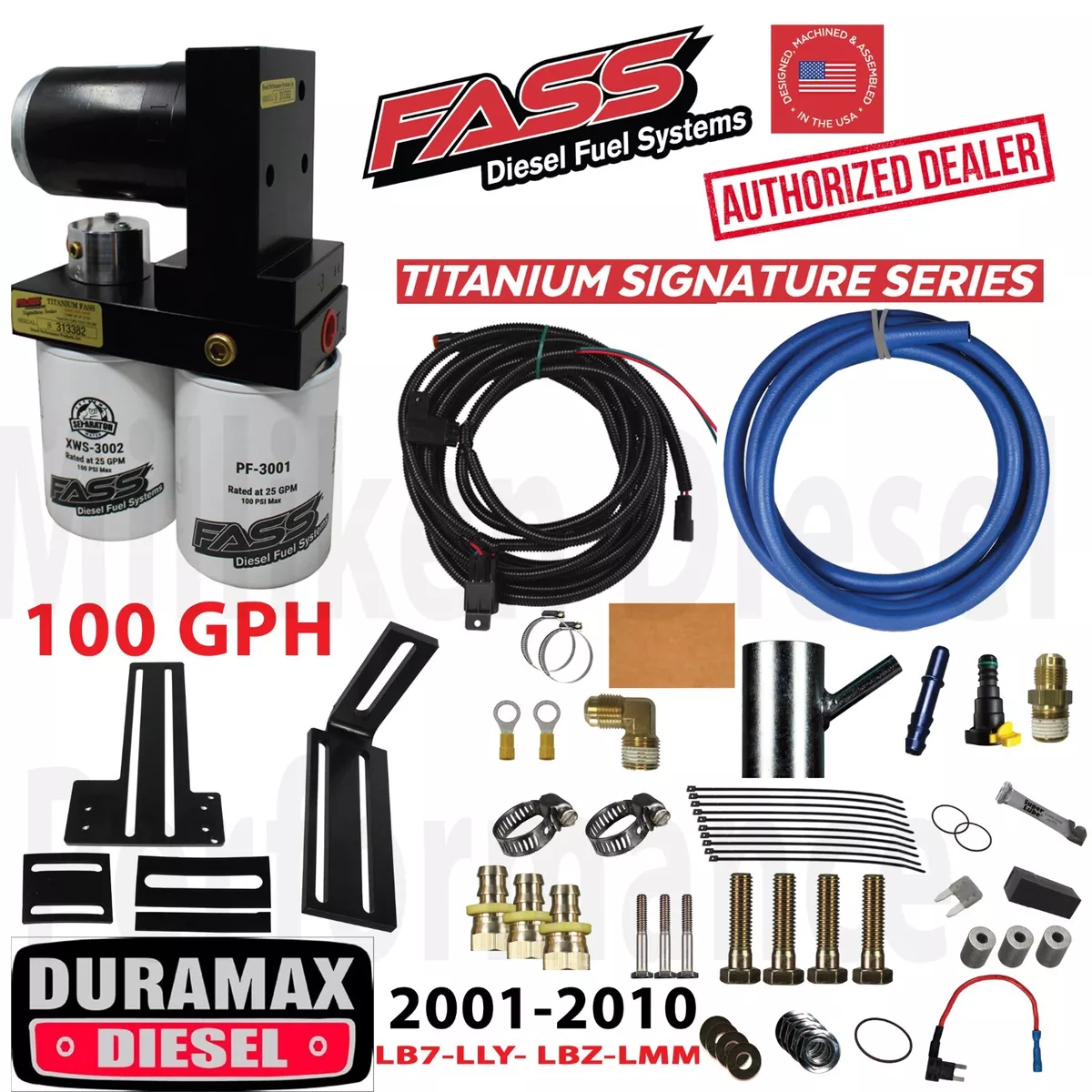 FASS Titanium 100GPH Fuel Lift Pump System 01 10 Duramax Diesel