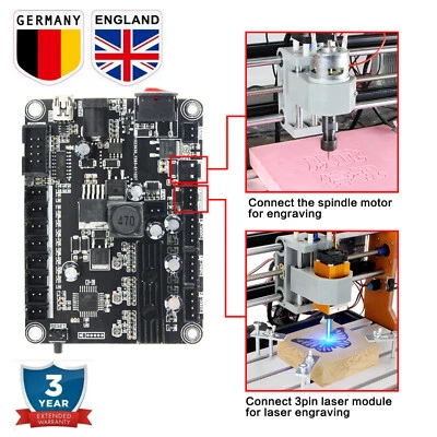 RATTM MOTOR 〖Ger〗 CNC 3018 PRO GRBL Controller 3 Axis Control Board Laser Engraving Machine