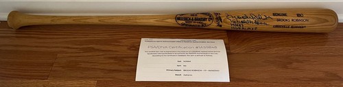 Brooks Robinson Signed 34" LS Baseball Bat With 3 Career Inscriptions PSA COA - Picture 2 of 3