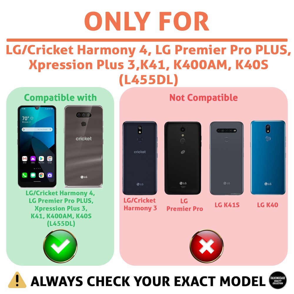 Phone Case for LG Harmony 4,Xpression Plus 3,K40S, Leaf Black White Print